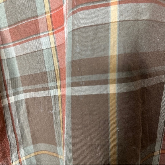 Lauren Ralph Lauren plaid button down long sleeve blouse - Picture 6 of 8
